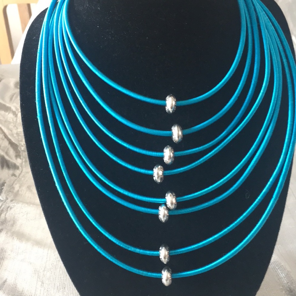 Moroccan silk necklace